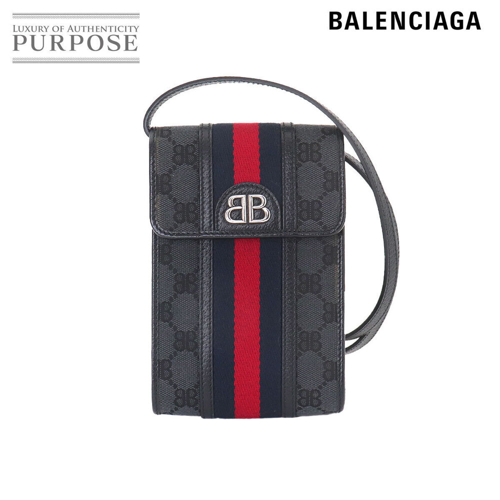 Balenciaga Gucci Hacker Project shoulder bag canvas leather black